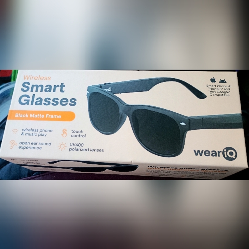 Wireless Smart Glasses with Black Frame